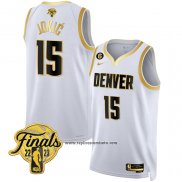 Camiseta Denver Nuggets Nikola Jokic #15 Ciudad 2023 NBA Finals Blanco